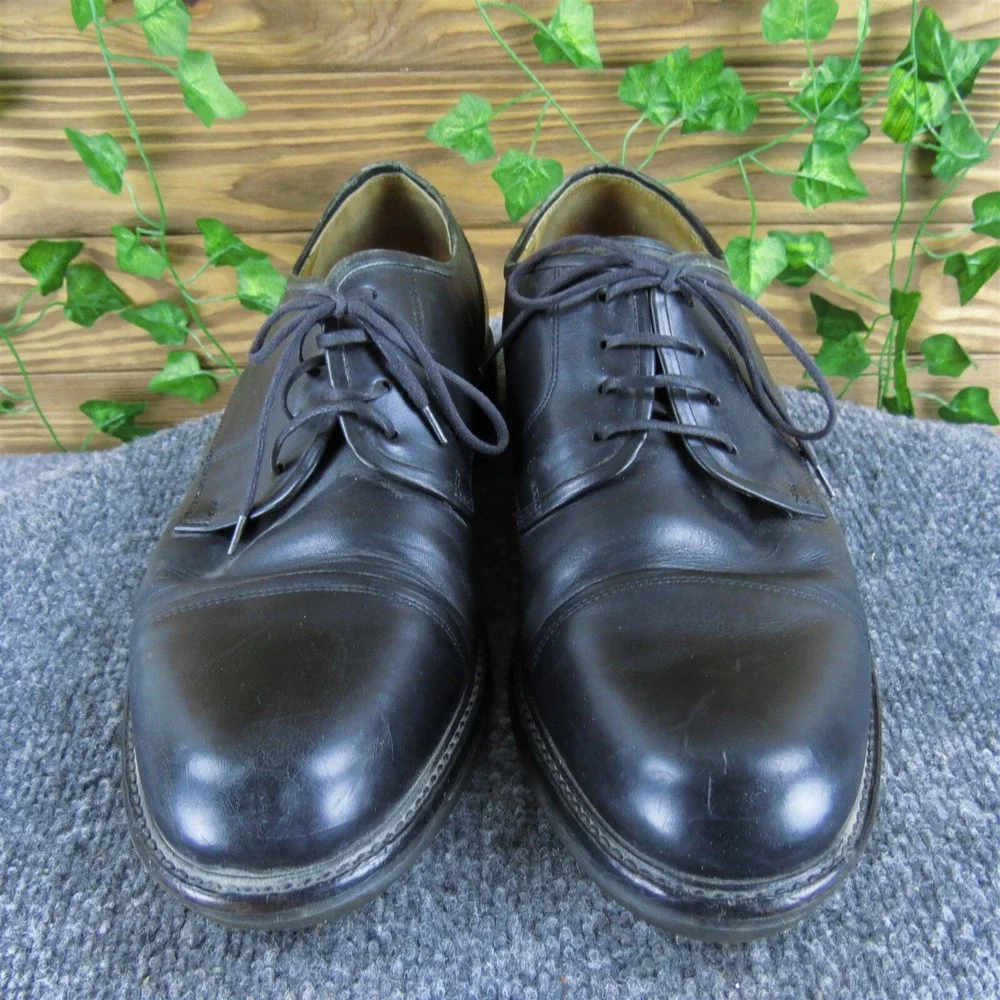 Cole Haan Men's Toe‎ Cap Derby Oxfords Black Leather Size 12 Medium  Used 2025